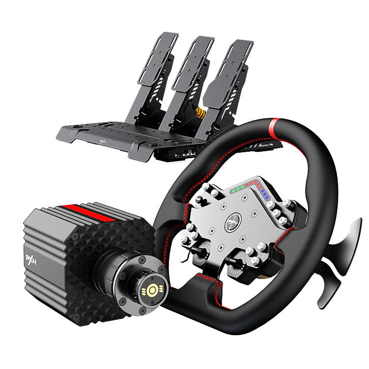 PXN VD6 Direct Drive Racing Simulator Bundle WDS R2 2P Wheel and Hall Sensor Pedals for PC