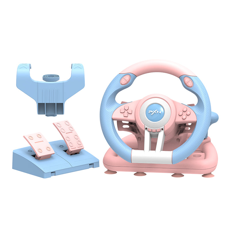 PXN V3 Pro Racing Wheel Pink Blue Switch 1 2 PC PS4 Xbox Series X S Vibration Pedals Clamp Rotation