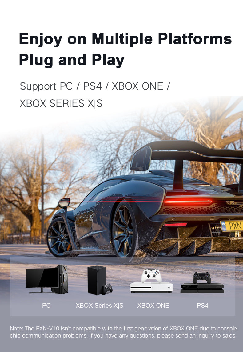 PXN V10 Force Feedback Racing Wheel Multi-Platform