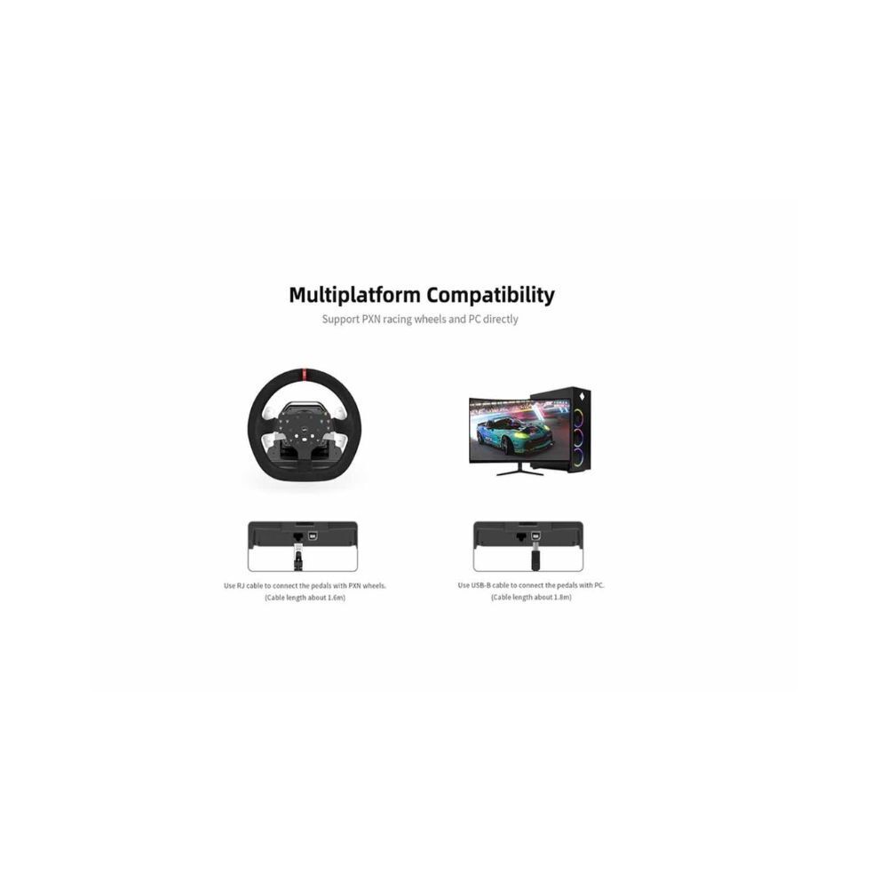 PXN-A3 Racing Pedals PC PS Xbox Hall Effect Adjustable