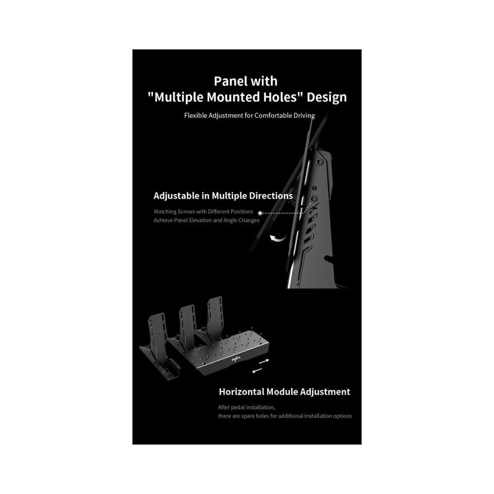 PXN-PD HM Premium Triple Racing Pedals Adjustable Black Hall Effect V10 V12 PC PS4 PS5 Xbox One