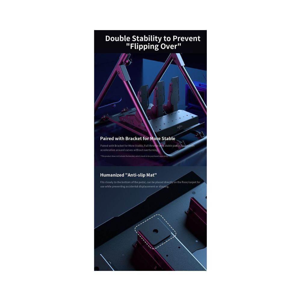 PXN-PD HM Premium Triple Racing Pedals Adjustable Black Hall Effect V10 V12 PC PS4 PS5 Xbox One