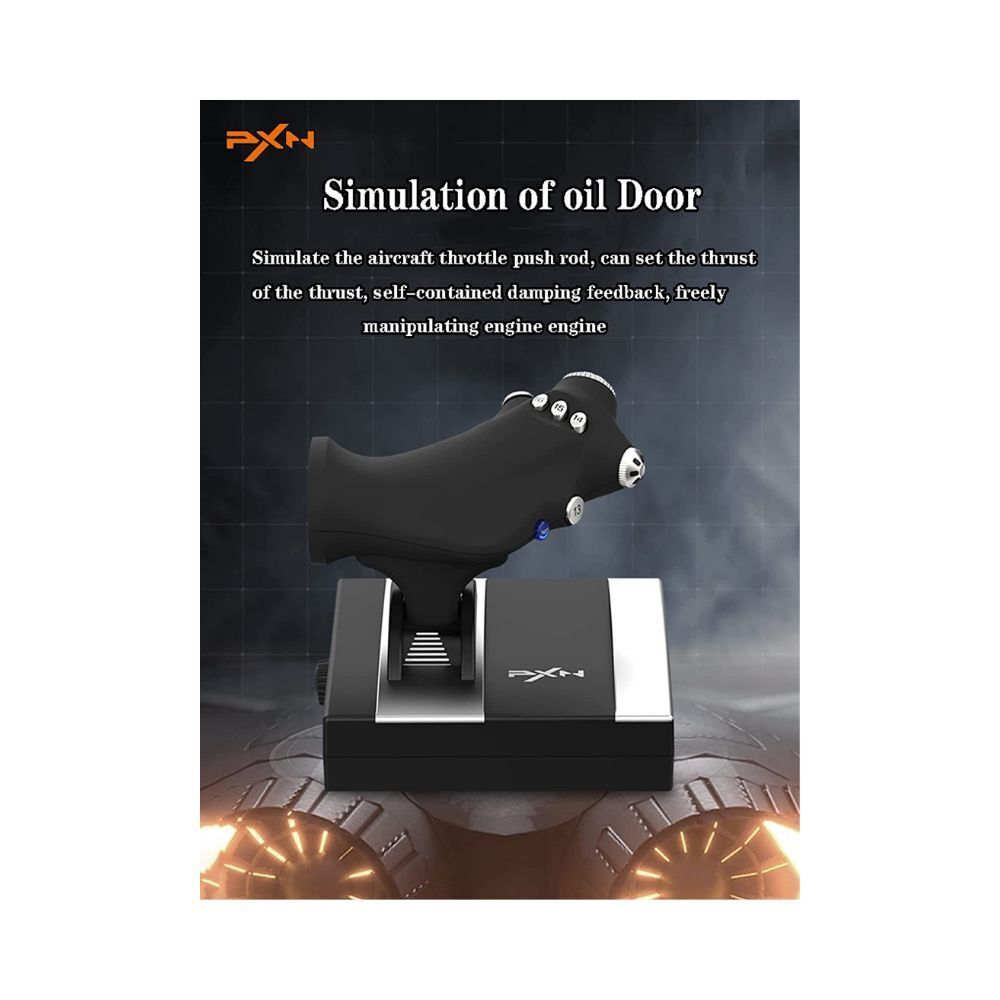 PXN-2119PRO Black Wired Flight Stick PC Consoles Joystick Controller for Flight Simulation Games