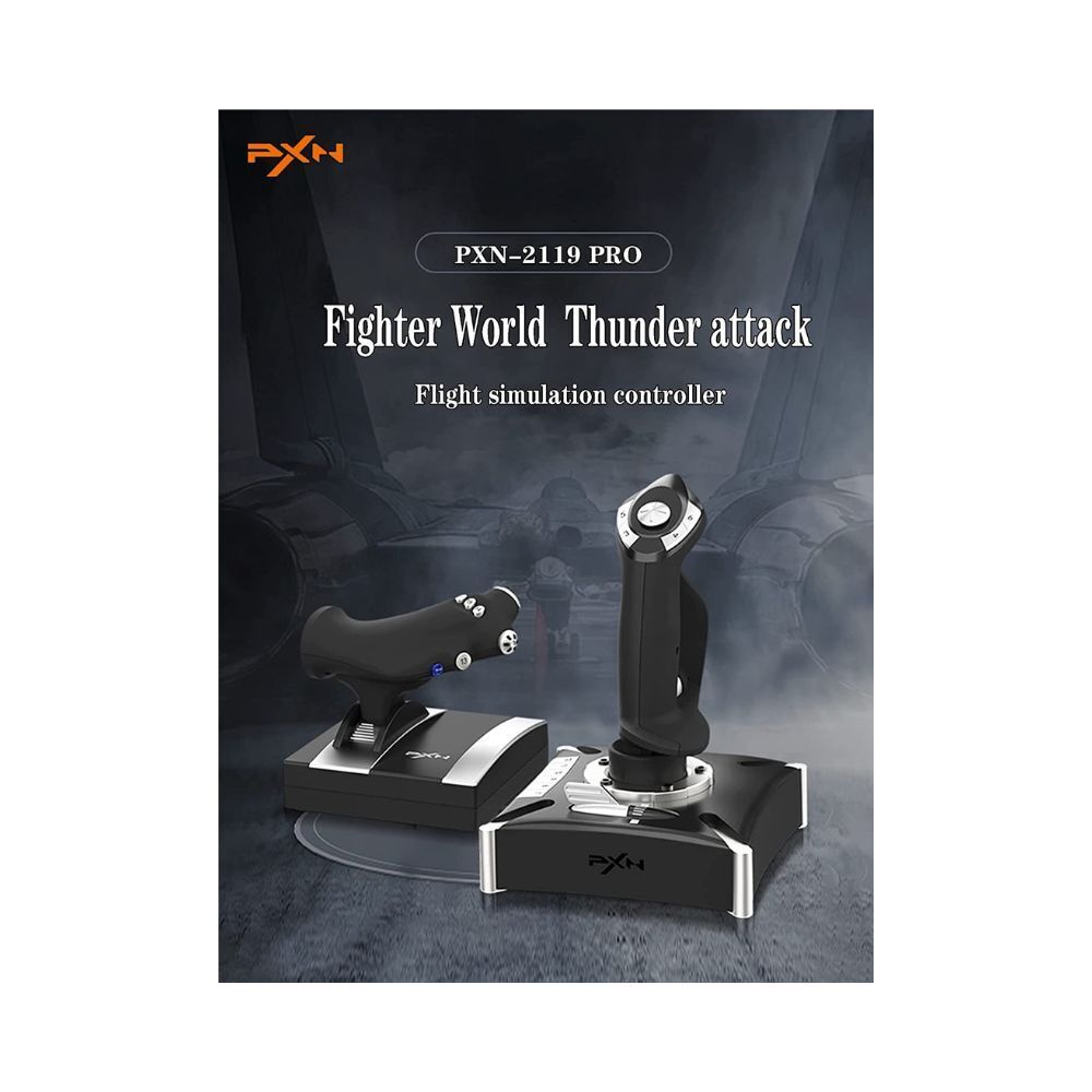PXN-2119PRO Black Wired Flight Stick PC Consoles Joystick Controller for Flight Simulation Games