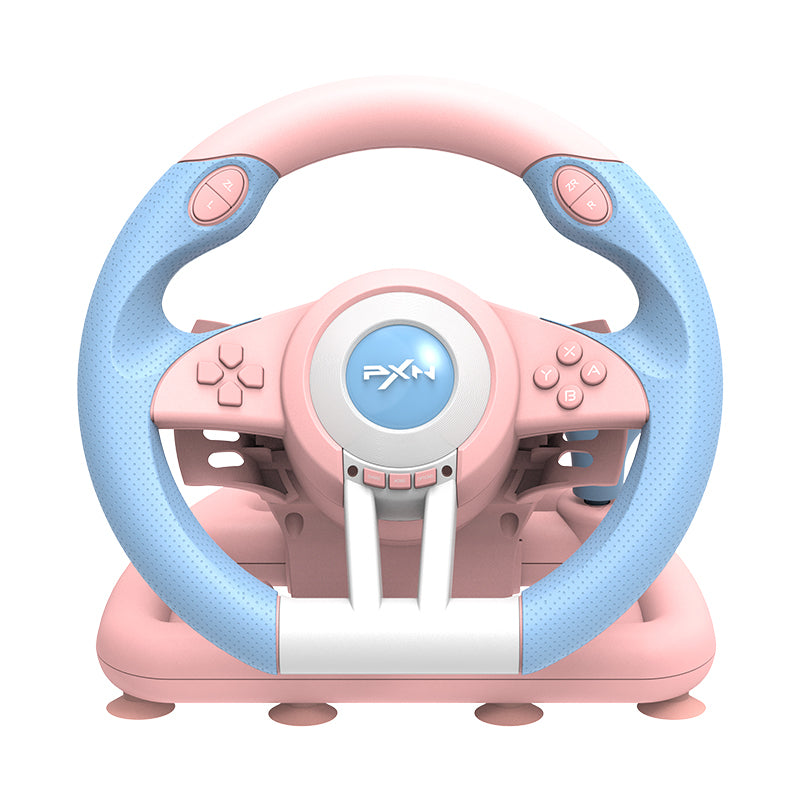 PXN V3 Pro Racing Wheel Pink Blue Switch 1 2 PC PS4 Xbox Series X S Vibration Pedals Clamp Rotation