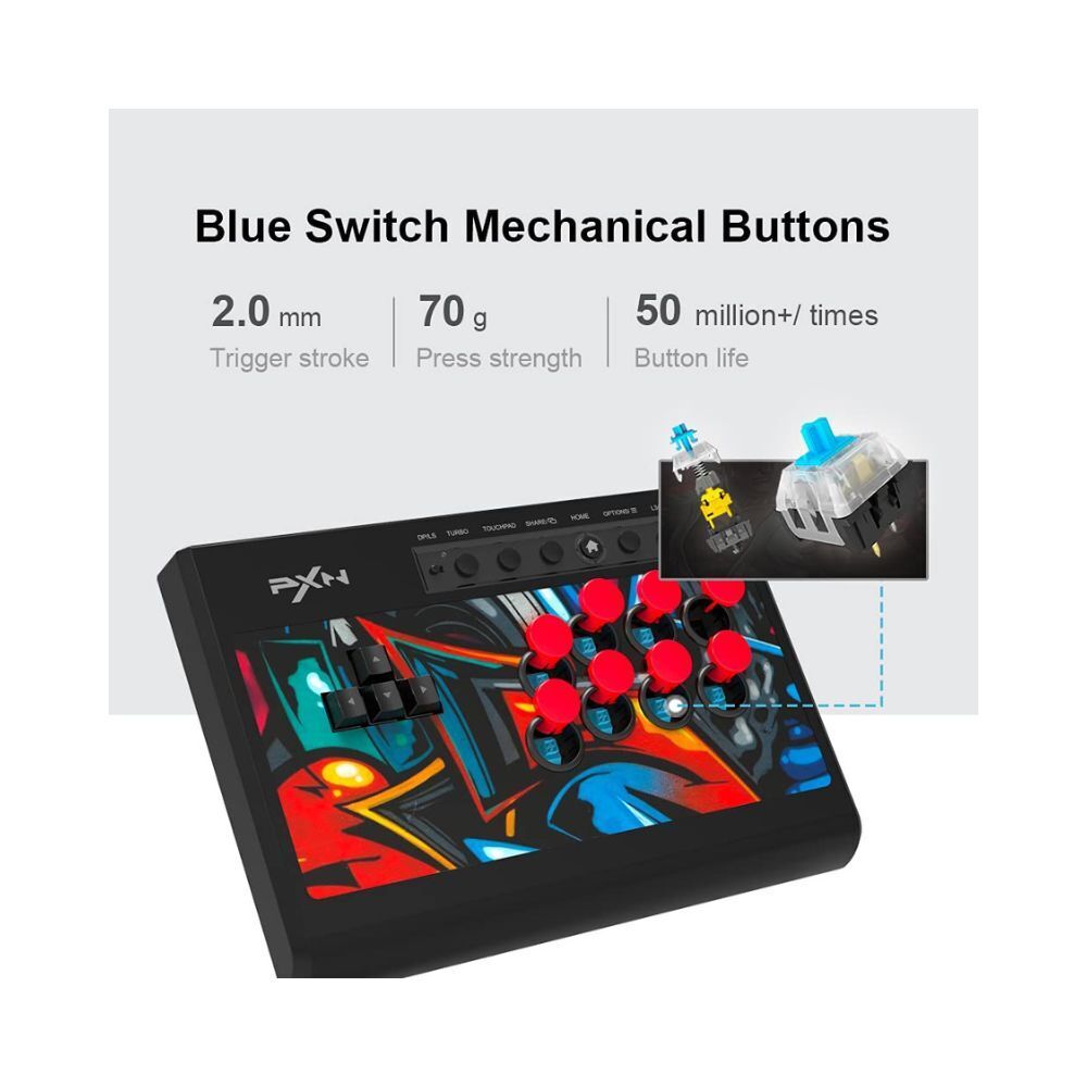 PXN-X8 Gaming Keyboard Controller Black Arcade Fighting Box USB Style PC  Android PS3 PS4 Xbox One