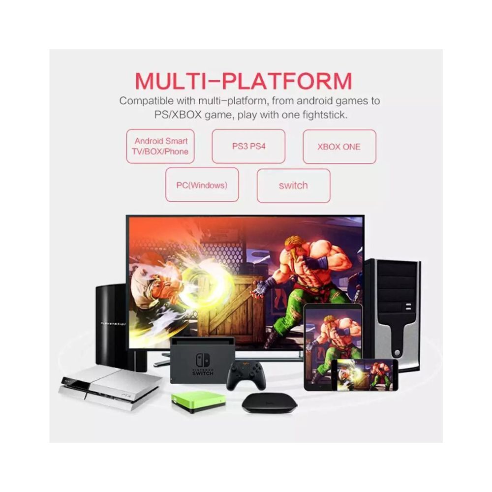 Multi-Platform Arcade Fight Stick Switch 1 2 PS4 Xbox Series X S PC Turbo Macro Mode Joystick Switch