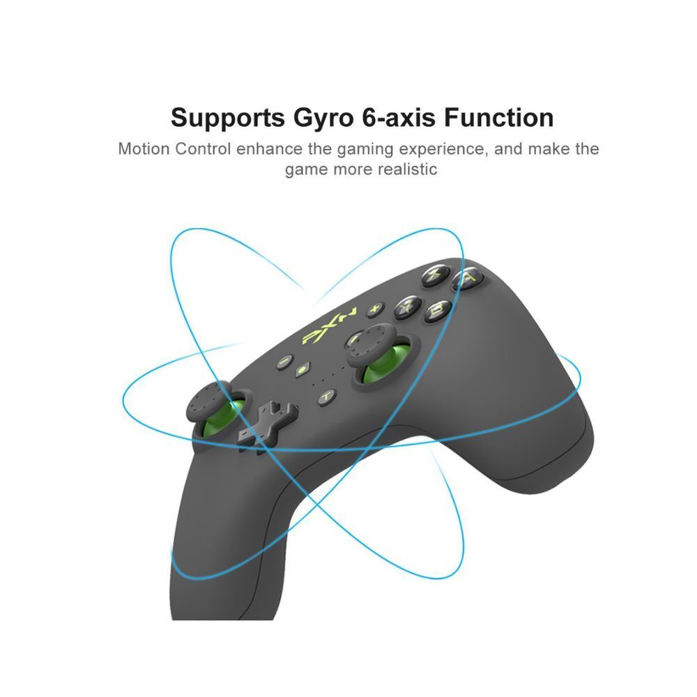 PXN 9607X Wireless Controller Green Switch 1 2 PC iOS Gyro Vibrate NFC Amiibo Long Battery Life