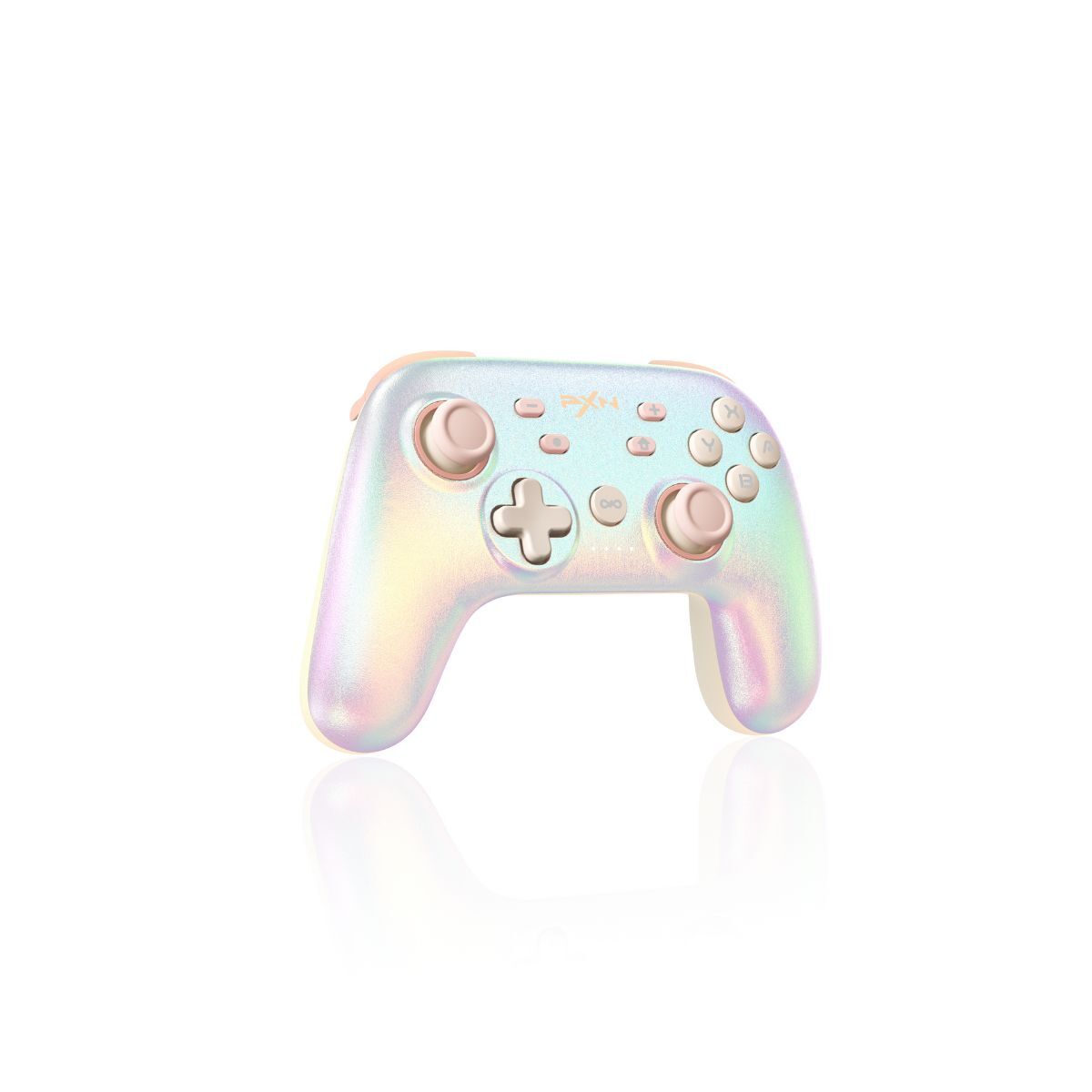 PXN P50S Wireless Controller Stardust Pink for Switch 1 and 2 PC Phones with Gyro NFC Macro Buttons