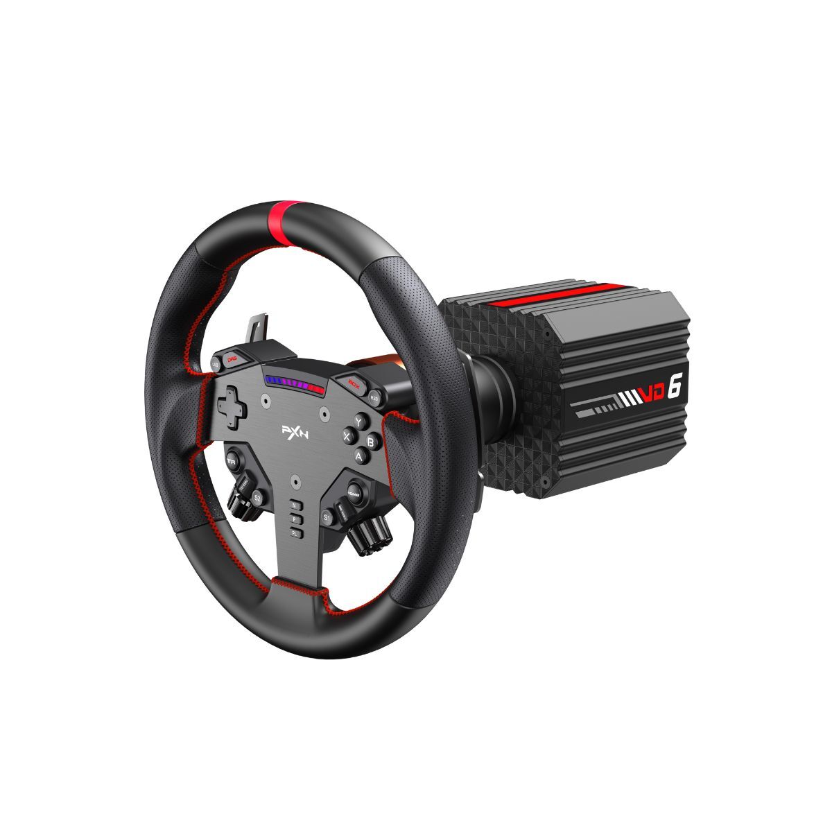 PXN VD6 Racing Wheel and Pedals Bundle 6Nm Direct Drive with Clamp for PC Sim Racing Setup