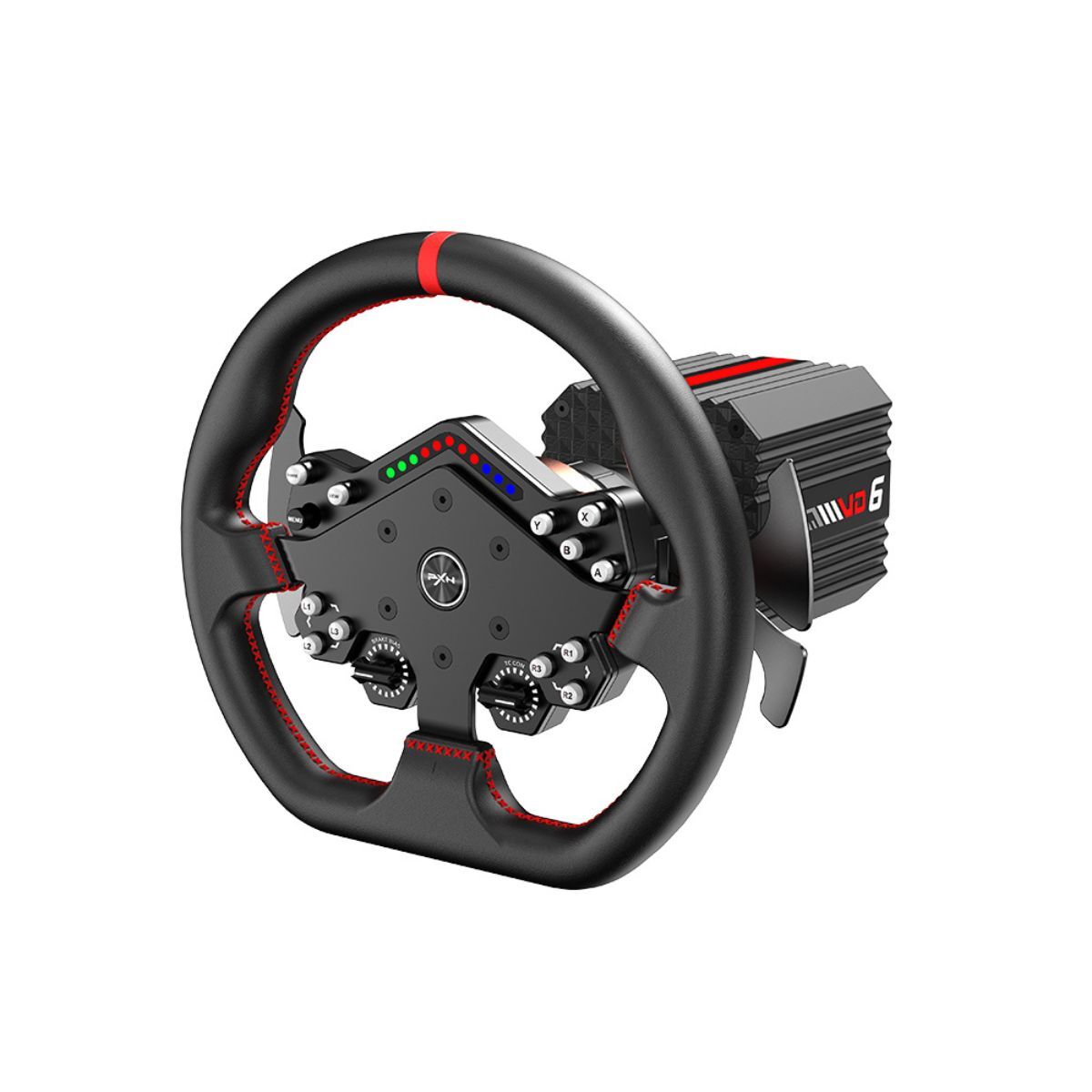 PXN VD6 Direct Drive Racing Wheel and W DS R2 Steering Module with Pedals Bundle for PC