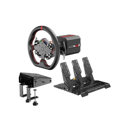 PXN VD6 Direct Drive Racing Wheel and W DS R2 Steering Module with Pedals Bundle for PC