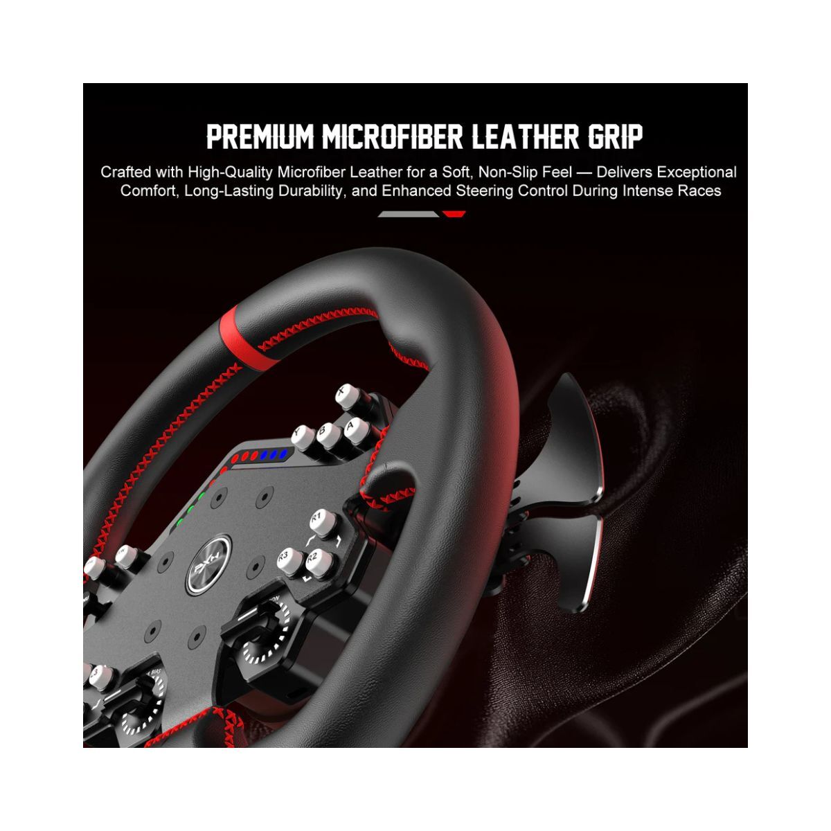 PXN VD10 WDS R2 Direct Drive Racing Wheel 10Nm Torque with LED RPM Display and Alloy Paddle Shifters for PC