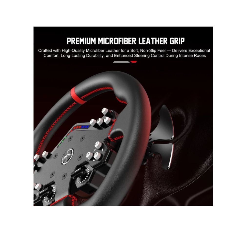 PXN VD10 WDS R2 Direct Drive Racing Wheel 10Nm Torque with LED RPM Display and Alloy Paddle Shifters for PC