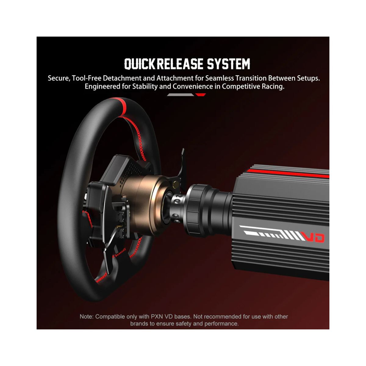 PXN VD10 WDS R2 Direct Drive Racing Wheel 10Nm Torque with LED RPM Display and Alloy Paddle Shifters for PC