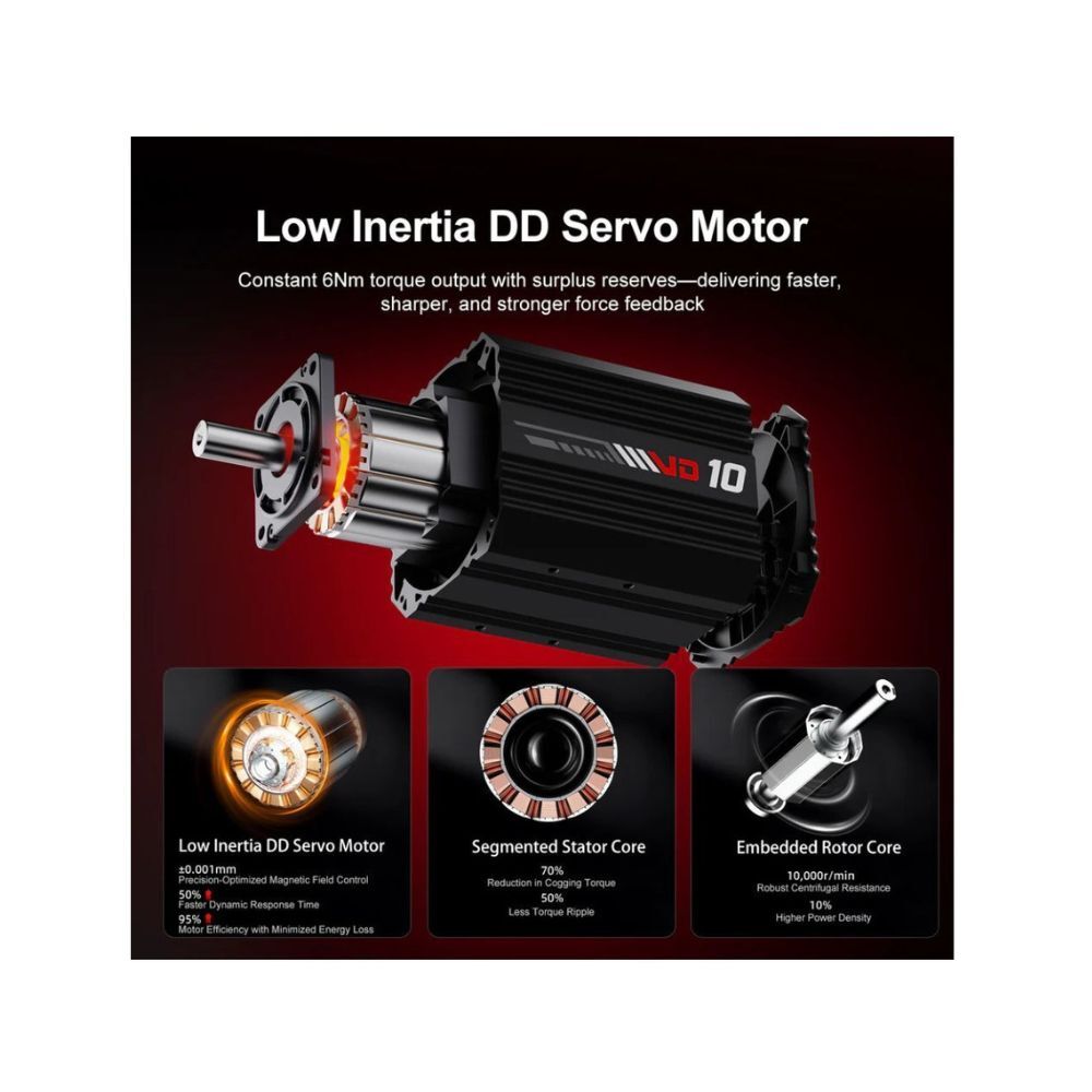 PXN VD10 WDS R2 Direct Drive Racing Wheel 10Nm Torque with LED RPM Display and Alloy Paddle Shifters for PC