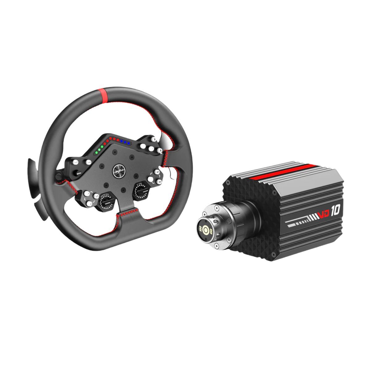 PXN VD10 WDS R2 Direct Drive Racing Wheel 10Nm Torque with LED RPM Display and Alloy Paddle Shifters for PC