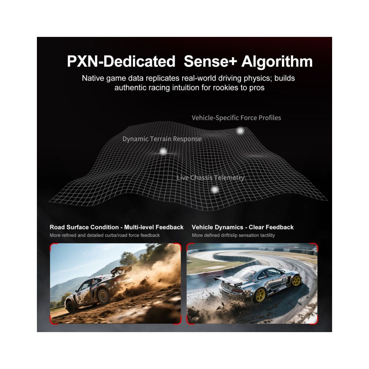 PXN VD6 Direct Drive Wheel Base 6Nm Torque Racing Simulator Base for PC with Adjustable Steering and Magnetic Encoder