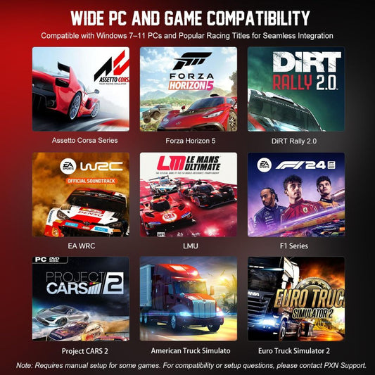 PXN WDS R2 300mm Racing Steering Wheel with LED RPM and Quick Release