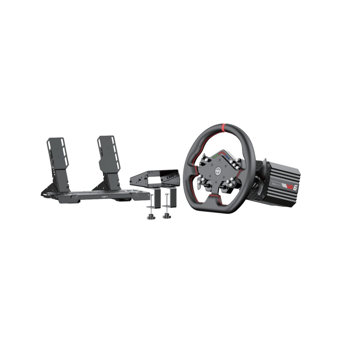 PXN VD6 Direct Drive Racing Simulator Bundle WDS R2 2P Wheel and Hall Sensor Pedals for PC
