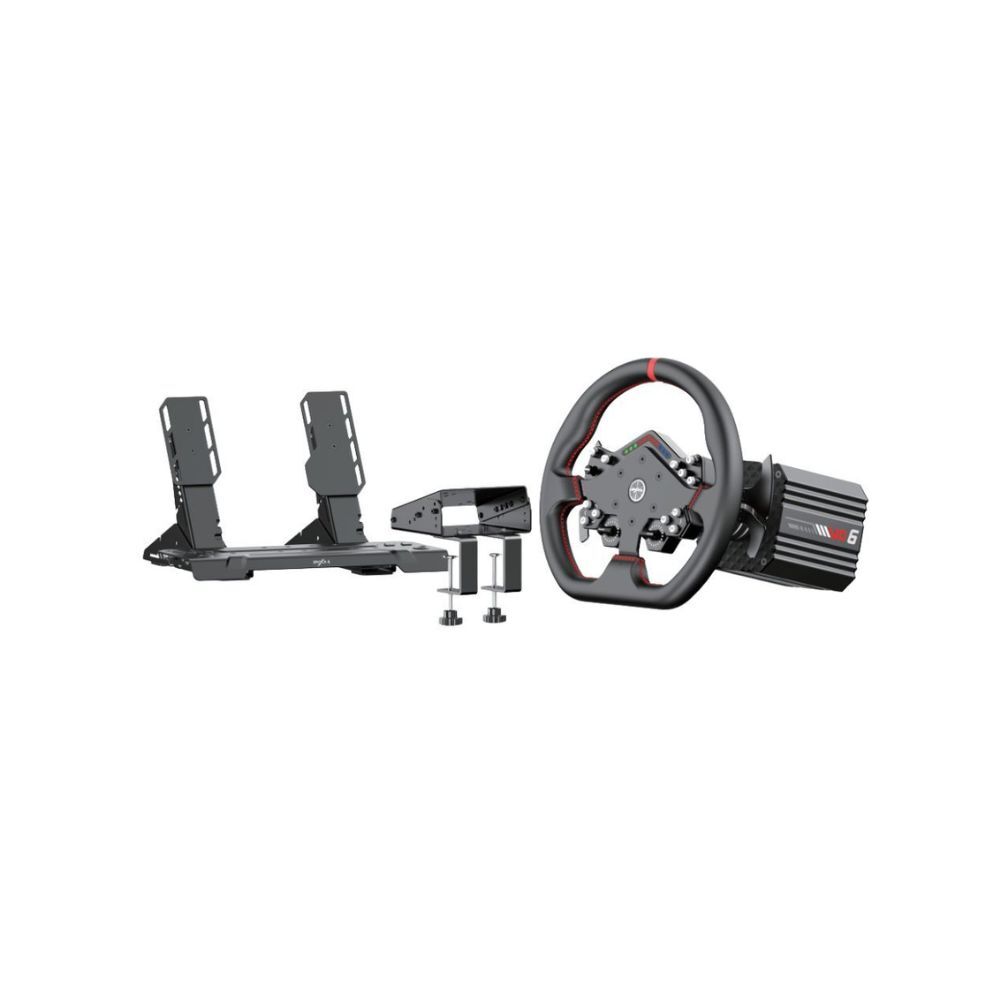 PXN VD6 Direct Drive Racing Simulator Bundle WDS R2 2P Wheel and Hall Sensor Pedals for PC