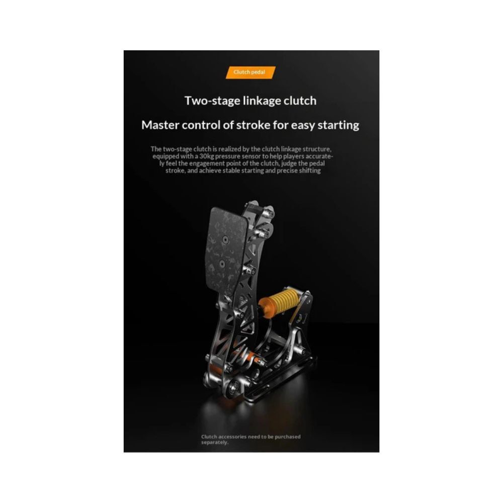 PXN Vector X Clutch Pedal Carbon Fibre Black Adjustable Travel