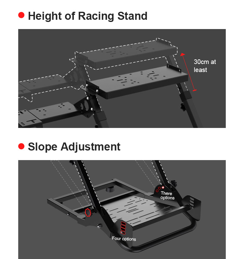 PXN-A10 Foldable and Adjustable Racing Sim Frame Black