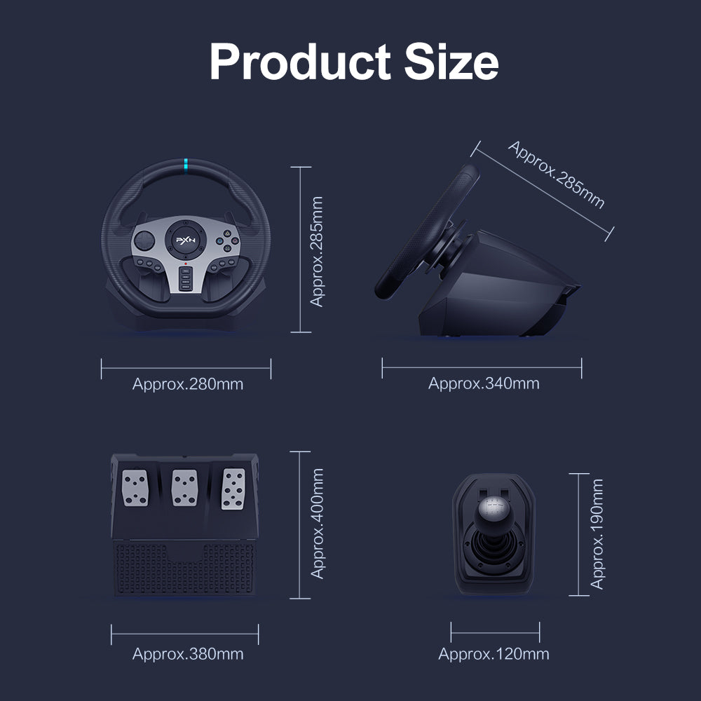 PXN V9 Racing Wheel Switch 1 2 PS4 Xbox Series X S PC 270 900 Rotate Shifter Pedals Vibrate App