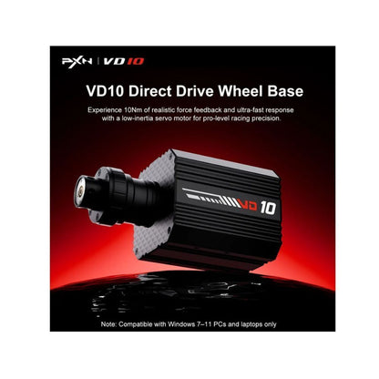PXN VD10 WDS R2 Direct Drive Racing Wheel 10Nm Torque with LED RPM Display and Alloy Paddle Shifters for PC