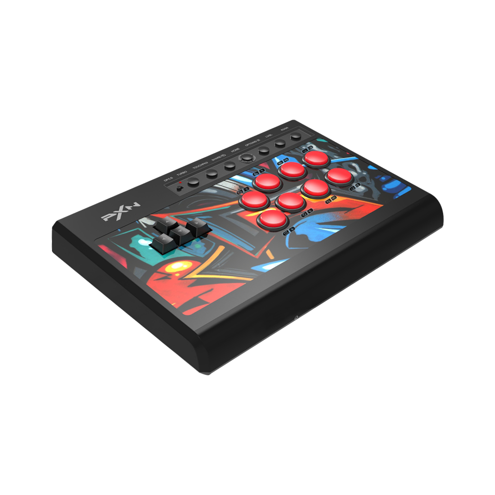 PXN-X8 Gaming Keyboard Controller - Black Arcade Fighting Box, USB Style for PC, Android, PS3, PS4, Xbox One/Series