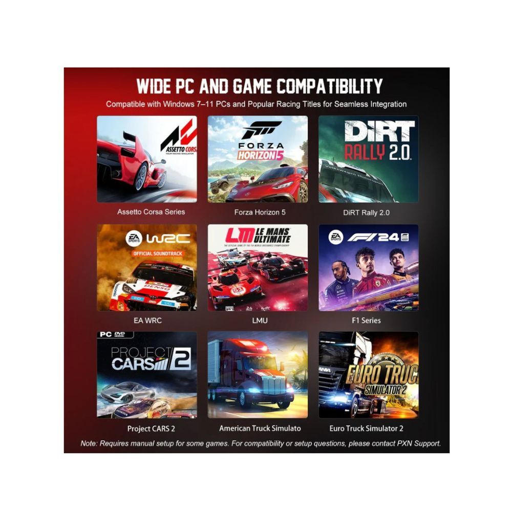 PXN VD10 WDS R2 Direct Drive Racing Wheel 10Nm Torque with LED RPM Display and Alloy Paddle Shifters for PC