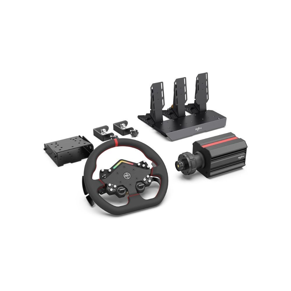 PXN V12 Lite RGB Sim Racing Bundle FFB Wheel Base PD HM Pedal W DS Wheel Z9 Mount PC PS4 PS5 Xbox