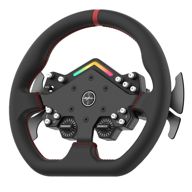 PXN V12 Lite RGB Racing Simulator Bundle: FFB Wheel Base, PD HM Pedal, W DS Wheel & Z9 Mount for PC, PS4/PS5, Xbox