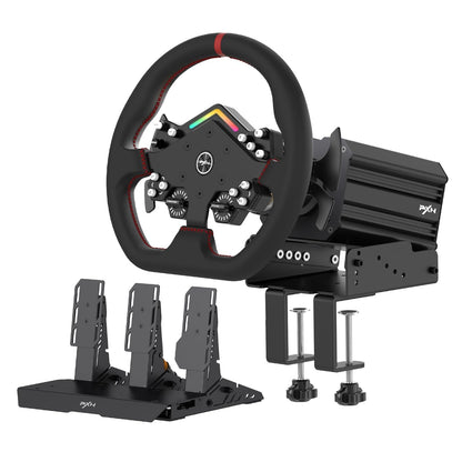 PXN V12 Lite RGB Sim Racing Bundle FFB Wheel Base PD HM Pedal W DS Wheel Z9 Mount PC PS4 PS5 Xbox