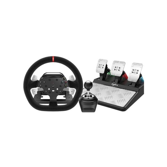 PXN V10 3-in-1 Detachable Force Feedback Racing Wheel with 900 Degree Switch Button, Dual Paddle Shifters and Flexible Pedal for PC, PS4, Xbox Series