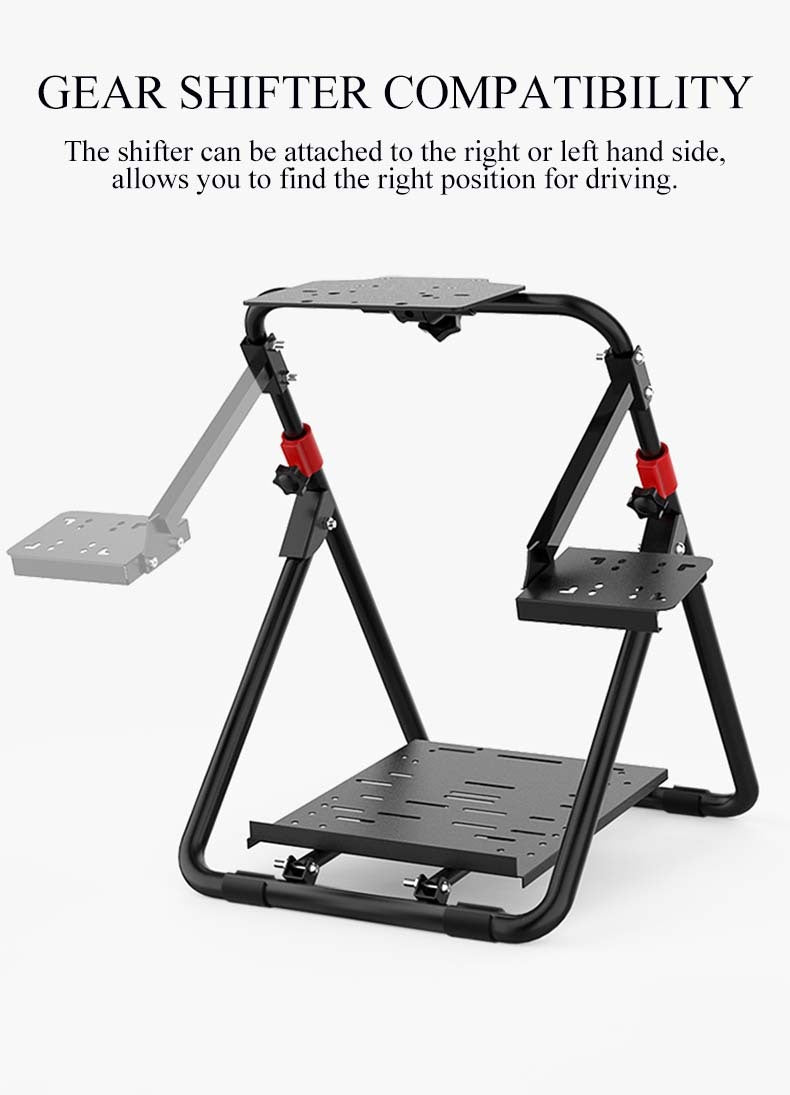 PXN-A9 Foldable Racing Wheel Stand - Adjustable Pedal Angle, Retractable 38cm, Collapsible Design for Gaming Steering Wheels