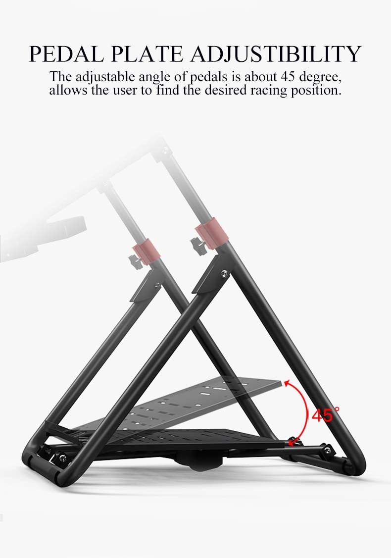 PXN-A9 Foldable Racing Wheel Stand - Adjustable Pedal Angle, Retractable 38cm, Collapsible Design for Gaming Steering Wheels