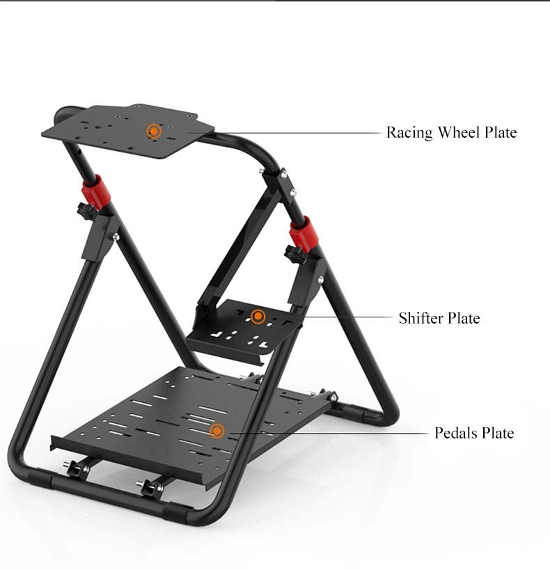 PXN-A9 Foldable Racing Wheel Stand - Adjustable Pedal Angle, Retractable 38cm, Collapsible Design for Gaming Steering Wheels