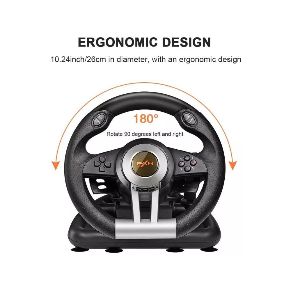 PXN V3 Pro Racing Wheel Switch 1 2 PC PS4 Xbox One Series X S Vibrate Pedals Clamp 180 Degree Rotate