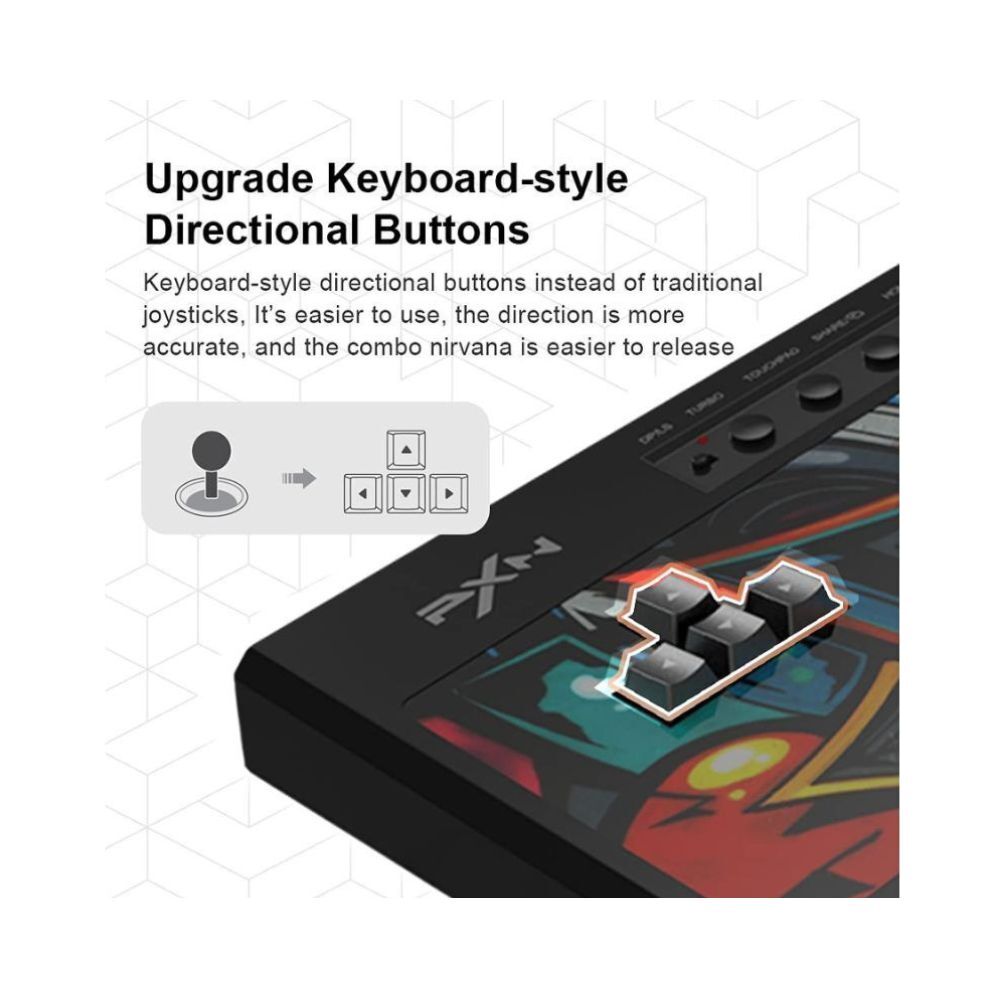 PXN-X8 Gaming Keyboard Controller Black Arcade Fighting Box USB Style PC  Android PS3 PS4 Xbox One