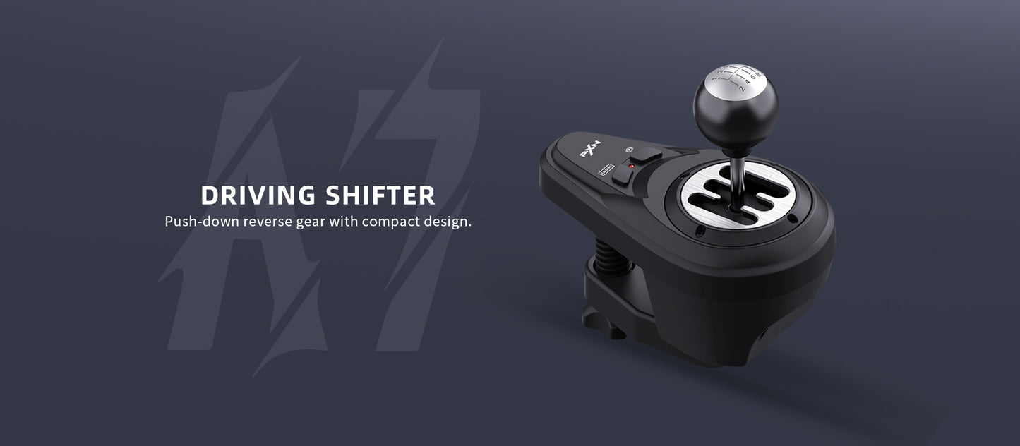 PXN-A7 6 1 H-Pattern Racing Gear Shifter for PC Table Clamp Multi-Interface Black