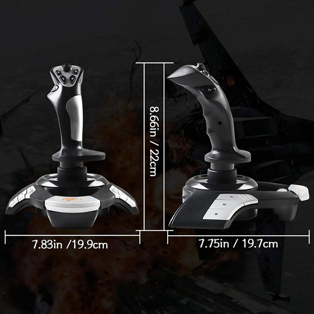 PXN-F16 Flight Joystick for PC-Black