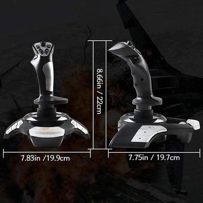 PXN-F16 Flight Joystick for PC-Black