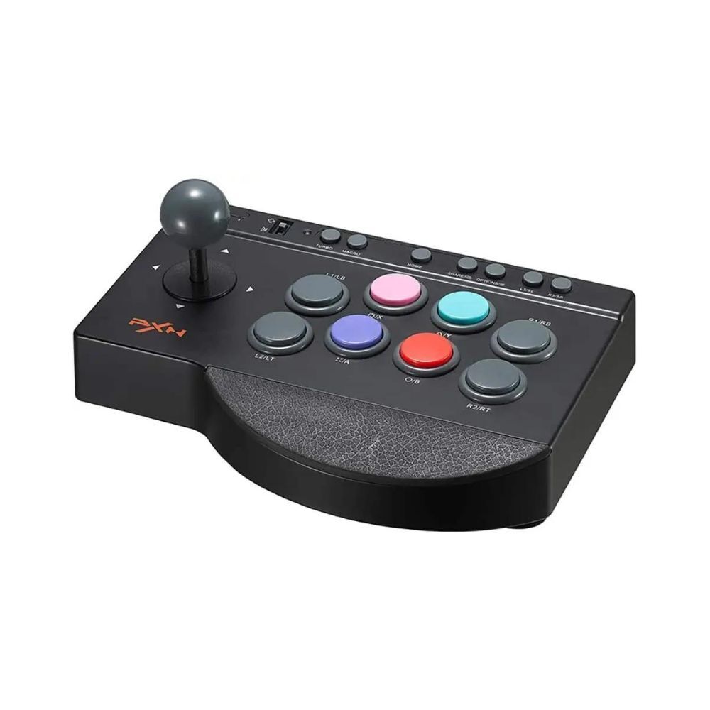 PXN-0082 Arcade Fighting Stick Black - USB Joystick for PC Street Fighter, Compatible with PS3, PS4, Xbox One, Nintendo Switch, Windows PC