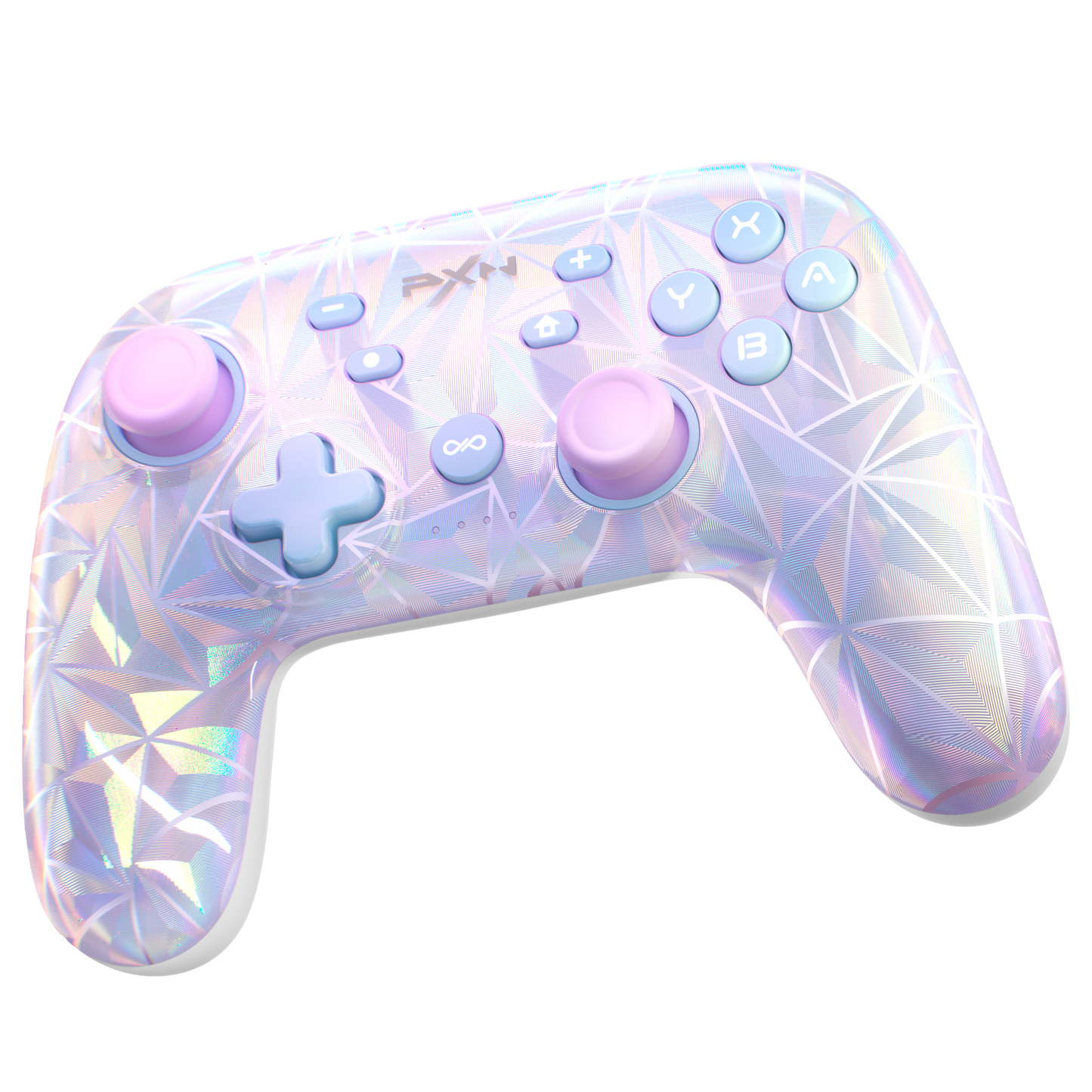 PXN-P50S Premium Wireless Controller - Stardust Pink, 6 Axis Gyro, NFC Reader, Macro Buttons for PC, Switch, Phones