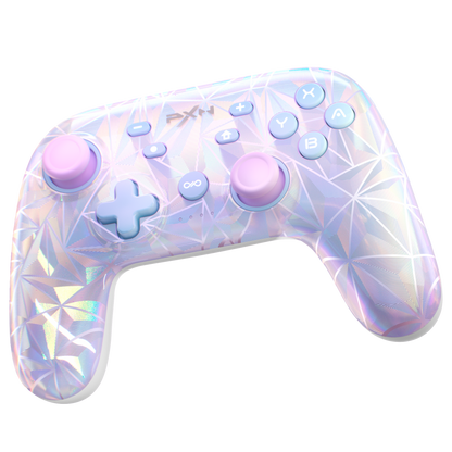 PXN-P50S Premium Wireless Controller - Stardust Pink, 6 Axis Gyro, NFC Reader, Macro Buttons for PC, Switch, Phones