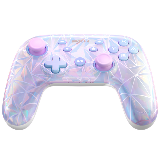 PXN P50S Wireless Controller Stardust Pink for Switch 1 and 2 PC Phones with Gyro NFC Macro Buttons