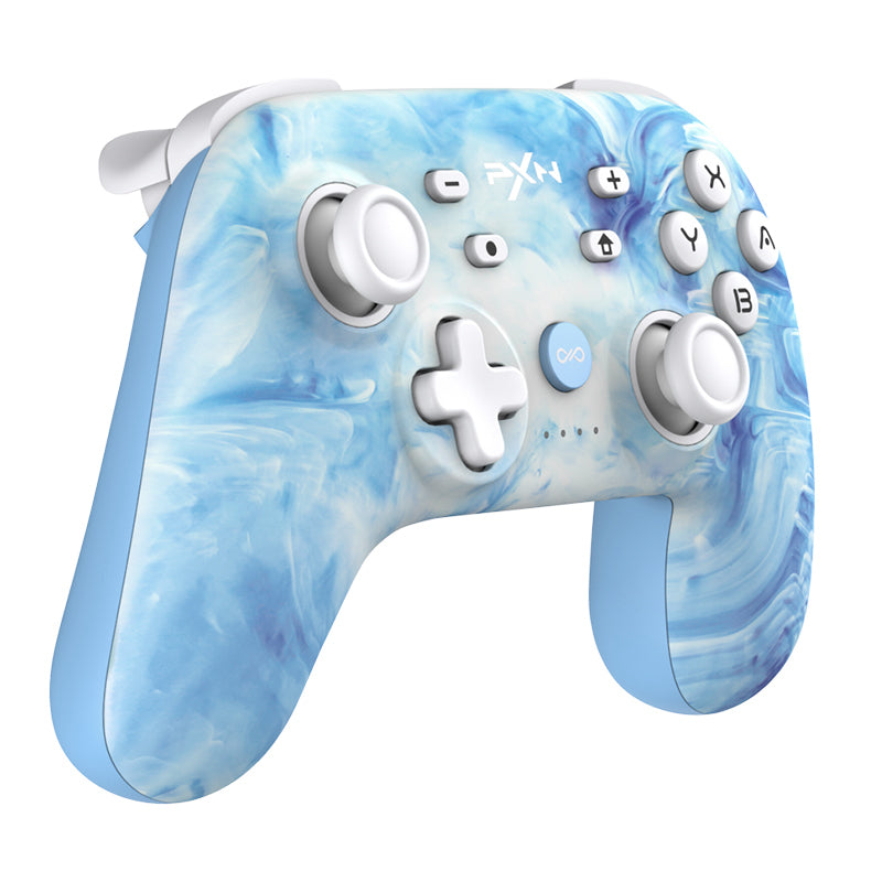 PXN-P50S Premium Wireless Controller - Stardust Pink, 6 Axis Gyro, NFC Reader, Macro Buttons for PC, Switch, Phones