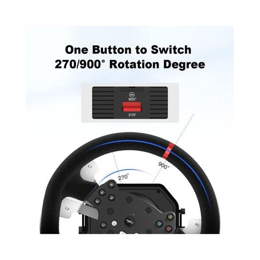 PXN V10 3-in-1 Racing Wheel with 9000 Feedback Adjustable Pedals for PS5 PC