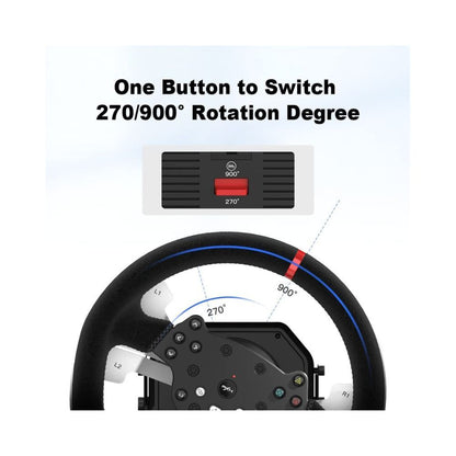 PXN V10 3-in-1 Racing Wheel with 9000 Feedback Adjustable Pedals for PS5 PC
